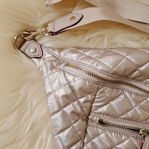 nwot MZ Wallace Rose Gold Crosby Sling Bag